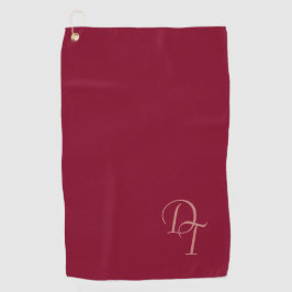 Monogrammed - kleur van de Bourgogne Golfhanddoek