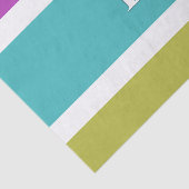 Monogrammed kleurblok Modern Abstract gestreept Tissuepapier (Detail)