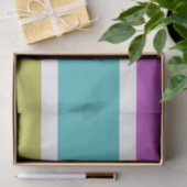 Monogrammed kleurblok Modern Abstract gestreept Tissuepapier (Geschenk)