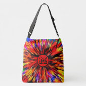 Monogrammed-kleurenbarst Crossbody Tas (Achterkant)