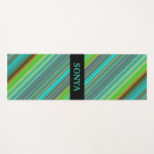 Monogrammed Kleurrijke Geometrische Strepen Yogamat (Voorkant (horizontaal))