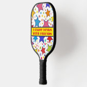 Monogrammed kleurrijke sterren, Dinks met vrienden Pickleball Paddle (Links)