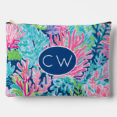 Monogrammed Kleurrijke Tropische Strandzak Etui (Voorkant)