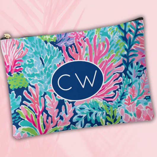 Monogrammed Kleurrijke Tropische Strandzak Etui