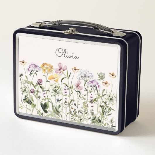 Monogrammed kleurrijke wilde bloementuin (Voorkant)