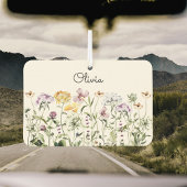 Monogrammed kleurrijke wilde bloementuin luchtverfrisser