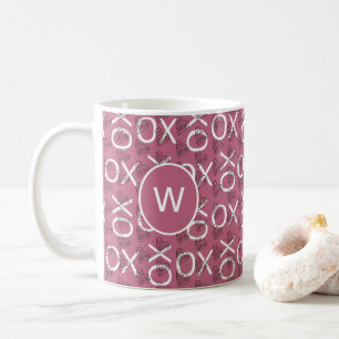 Monogrammed Knuffels Kusjes XOXO Roze Koffiemok