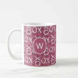 Monogrammed Knuffels Kusjes XOXO Roze Koffiemok