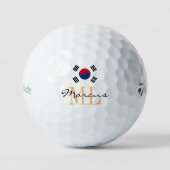 Monogrammed Koreaanse vlag & Zuid-Korea Golf Balls Golfballen (Voorkant)