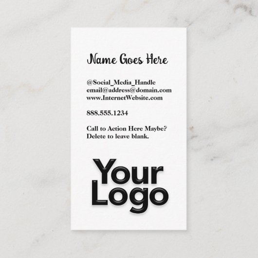 Monogrammed L Bloemen Zwart en Wit Bedrijf Logo Visitekaartje (Achterkant)