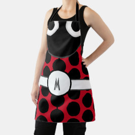 Monogrammed Ladybug Apron Schort