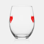 Monogrammed Las Vegas bruiloft party logo Wijnglas Zonder Voet (Links)