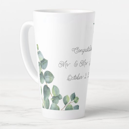 Monogrammed Latte cup Latte Mok (Linkerhoek)