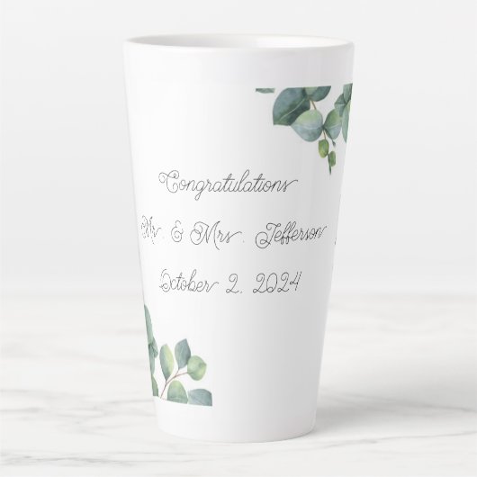 Monogrammed Latte cup Mok (Voorkant)