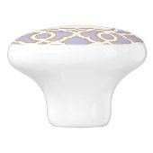 Monogrammed Lavender en Gold Moroccan Keramische Knop (Zijkant)