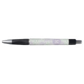 Monogrammed Lavender en Green Floral Damask Pen (Voorkant)