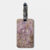 Monogrammed Lavender Montana Wildflowers Bagagelabel (Achterkant verticaal)