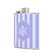 Monogrammed Lavender Stripes Heupfles (Links)