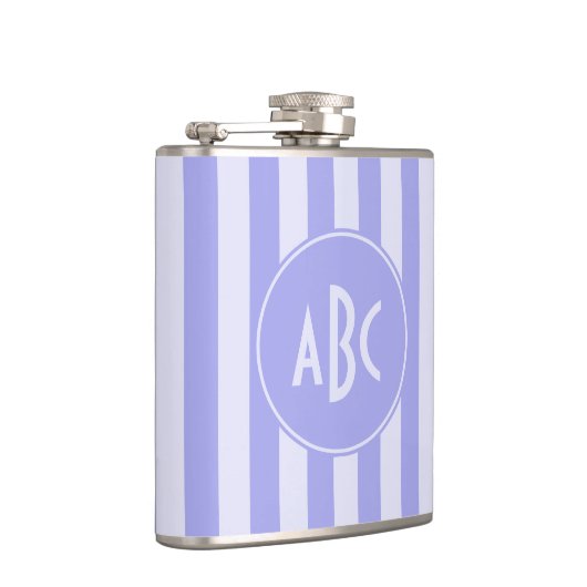 Monogrammed Lavender Stripes Heupfles (Rechts)