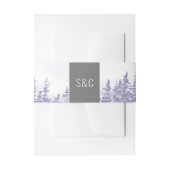 Monogrammed Lavender Winter Forest Wedding Uitnodigingen Wikkel (Voorkant Voorbeeld)