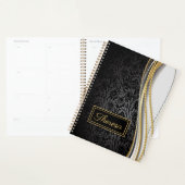 Monogrammed Leafy Floral Pattern Planner (Display)