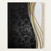 Monogrammed Leafy Floral Pattern Planner (Achterkant)
