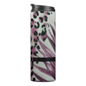 Monogrammed Leopard Print Thermosbeker (Geroteerd rechts)