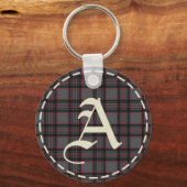 Monogrammed Letter A Sleutelhanger (Voorkant)