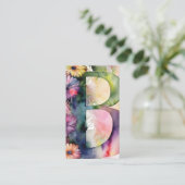 Monogrammed Letter B Eenvoudige Chic Bloemen Water Visitekaartje (Staand voorkant)