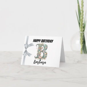 Monogrammed letter "B" Gelukkige Verjaardag Kaart
