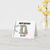 Monogrammed letter "D" Gelukkige Verjaardag Kaart (Gele Bloem)