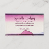 Monogrammed Letter L Eenvoudige Chic Bloemen Water Visitekaartje (Achterkant)