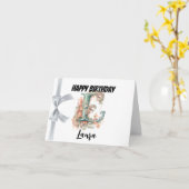 Monogrammed letter "L" Gelukkige Verjaardag Kaart (Gele Bloem)