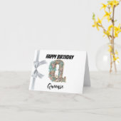 Monogrammed letter "Q" Happy Birthday Kaart (Gele Bloem)