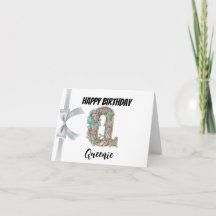 Monogrammed letter "Q" Happy Birthday