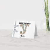 Monogrammed letter "Y" Gelukkige Verjaardag Kaart (Voorkant)