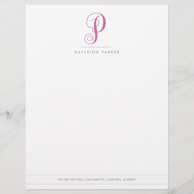 Monogrammed Letterhead | Monogramwinkel (Voorkant)