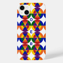Monogrammed LGBT Pride Geometric Rainbow Pattern