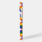 Monogrammed LGBT Pride Geometric Rainbow Pattern Case-Mate iPhone Case (Achterkant / Links)