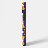 Monogrammed LGBT Pride Geometric Rainbow Pattern iPhone Hoesje (Linkerkant)