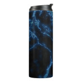 Monogrammed Lichtblauw Glitter Thermosbeker (Gedraaid links)