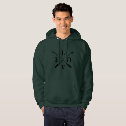 monogrammed liefde hoodie (Voorkant volledig)