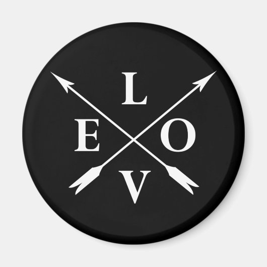monogrammed liefde magneet (Voorkant)