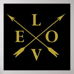 monogrammed liefde poster