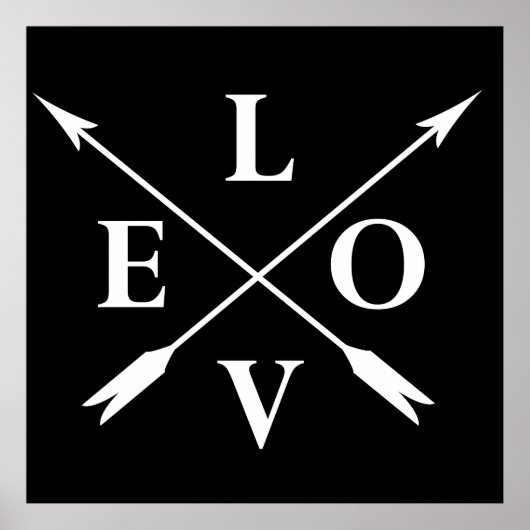 monogrammed liefde poster (Voorkant)