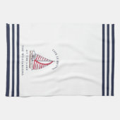 Monogrammed Life is Better bij het meer Theedoek (Horizontaal)