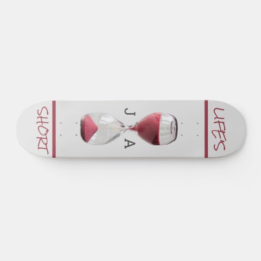 Monogrammed "Life's Short" Skateboard (Horizontaal)