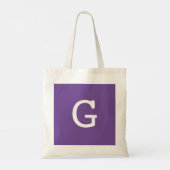 Monogrammed Lila boek liefhebbers zo veel boeken Tote Bag (Achterkant)