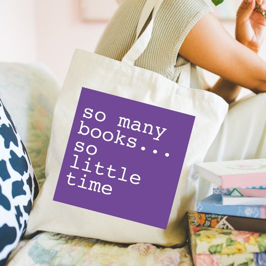 Monogrammed Lila boek liefhebbers zo veel boeken Tote Bag