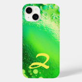 Monogrammed Lime Groene Glitter Case-Mate iPhone Case (Achterkant)